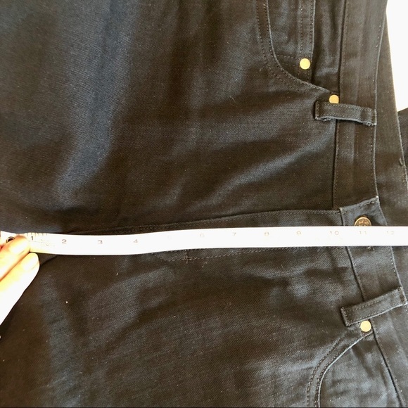 Custom Tailor-Made Black Denim Jeans Slim Fit Waist size 36 Inseam 33 - Picture 13 of 16